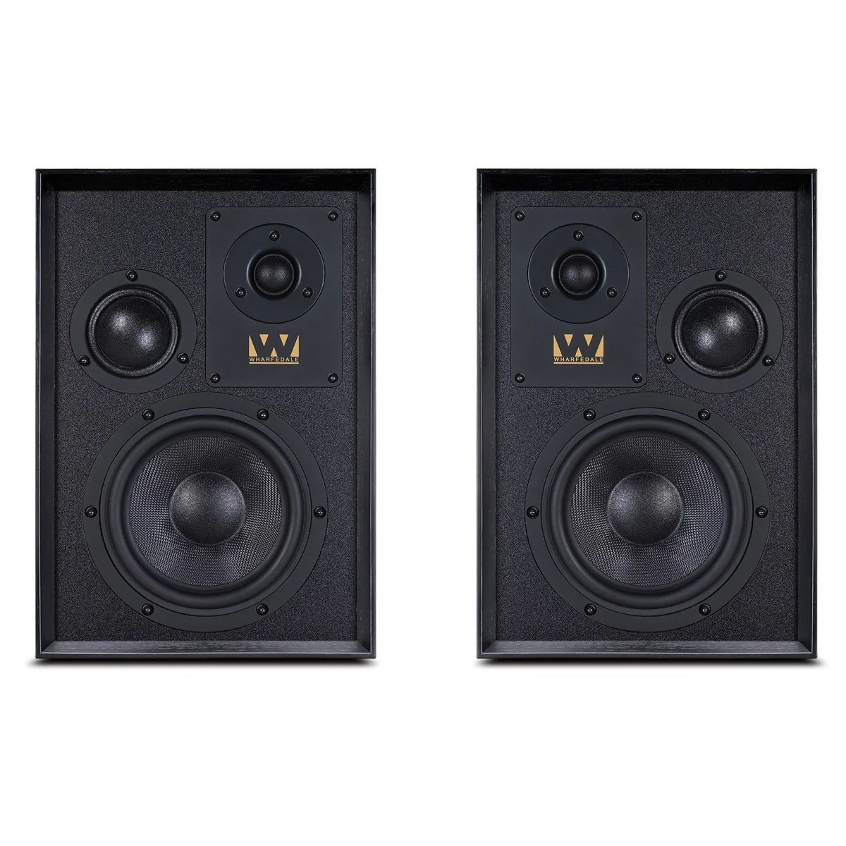 Wharfedale Super Denton Heritage Standmount Bookshelf Speakers Pair - Black Oak - Image 3