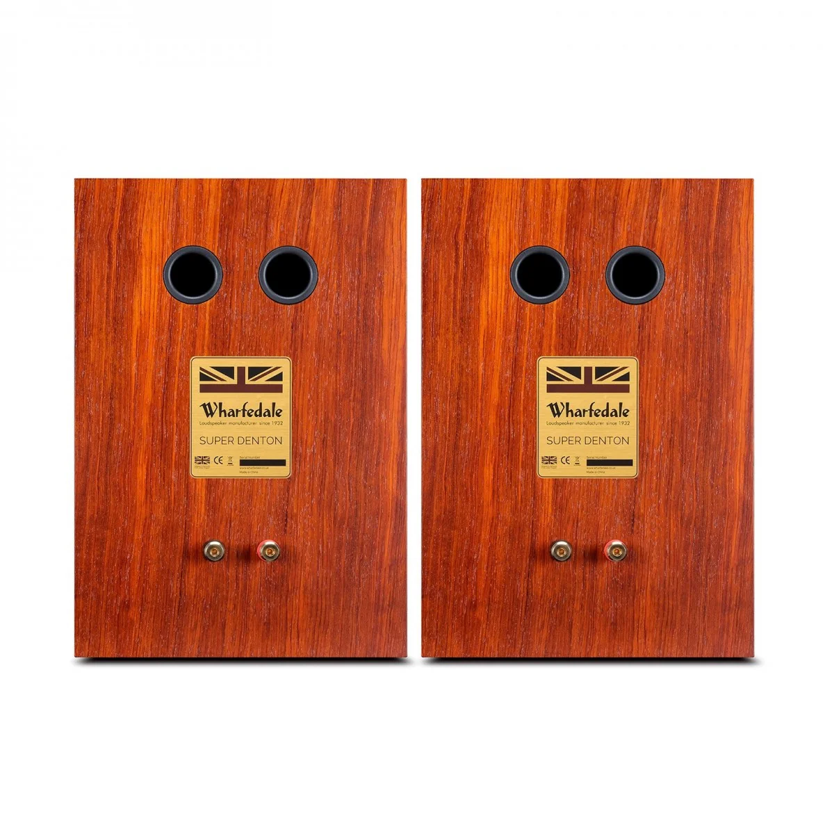 Wharfedale Super Denton Heritage Standmount Bookshelf Speakers Pair - Mahogany - Image 4