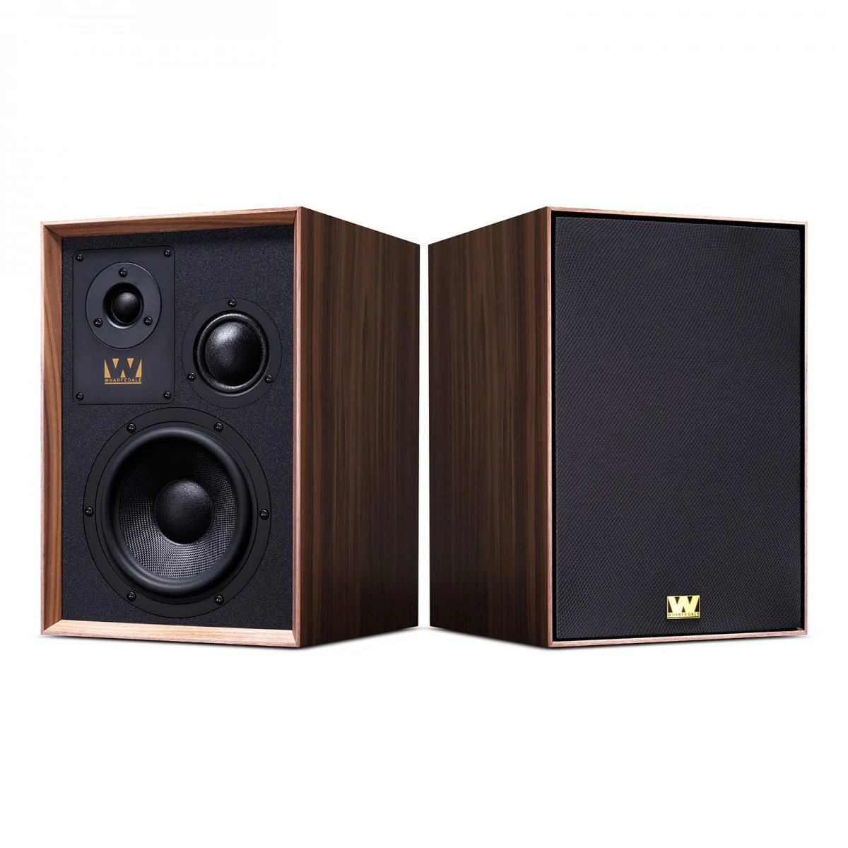 Wharfedale Super Denton Heritage Standmount Bookshelf Speakers Pair - Walnut - Image 2