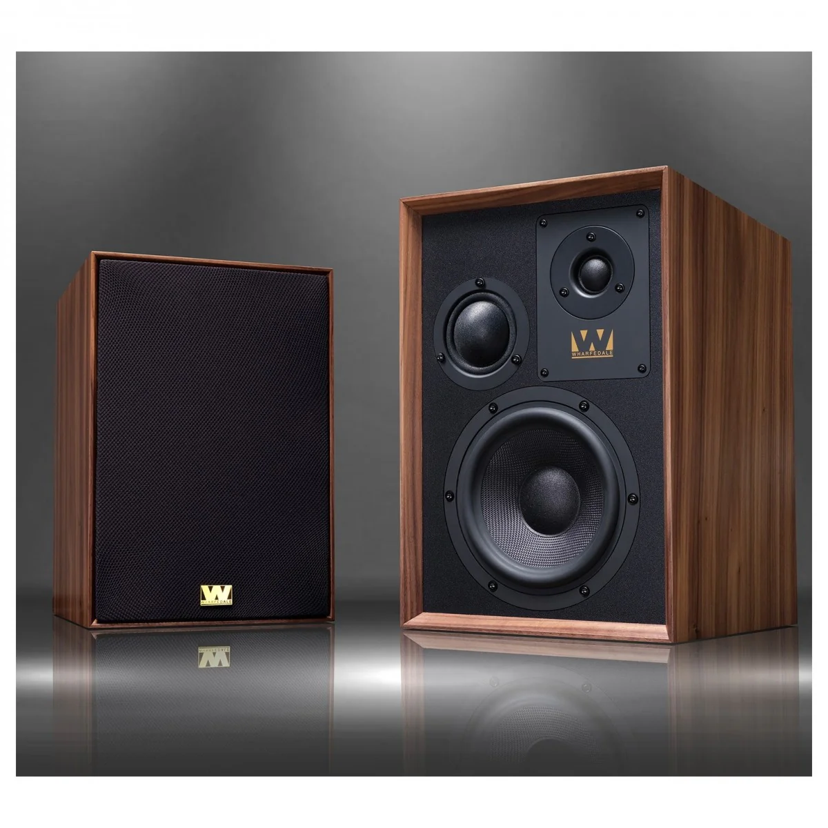 Wharfedale Super Denton Heritage Standmount Bookshelf Speakers Pair - Walnut - Image 9