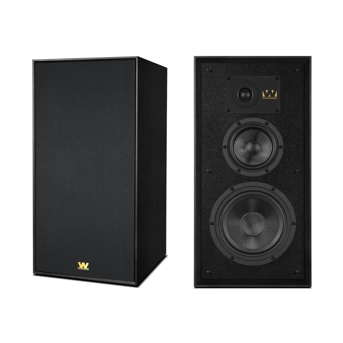 Wharfedale Super Linton Heritage Standmount Bookshelf Speakers Pair - Black Oak