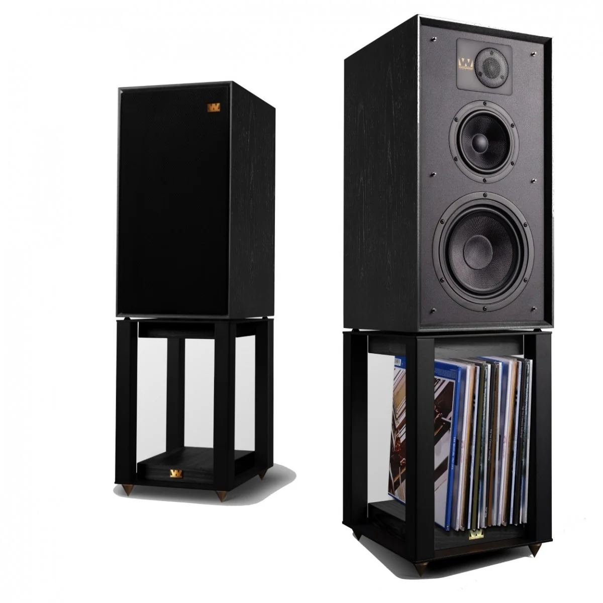 Wharfedale Super Linton Heritage Standmount Speakers with Matching Stands - Black Oak - Image 2
