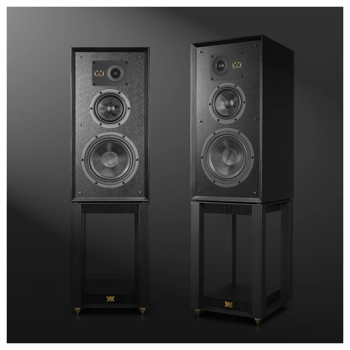 Wharfedale Super Linton Heritage Standmount Speakers with Matching Stands - Black Oak - Image 3