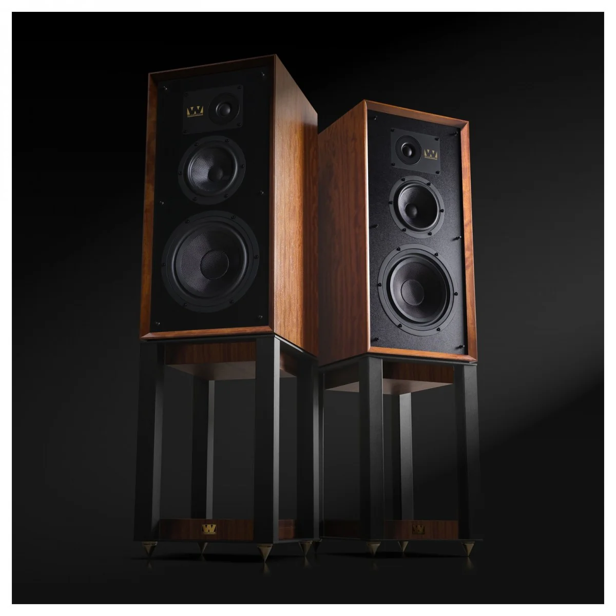 Wharfedale Super Linton Heritage Standmount Speakers with Matching Stands - Mahogany - Image 4