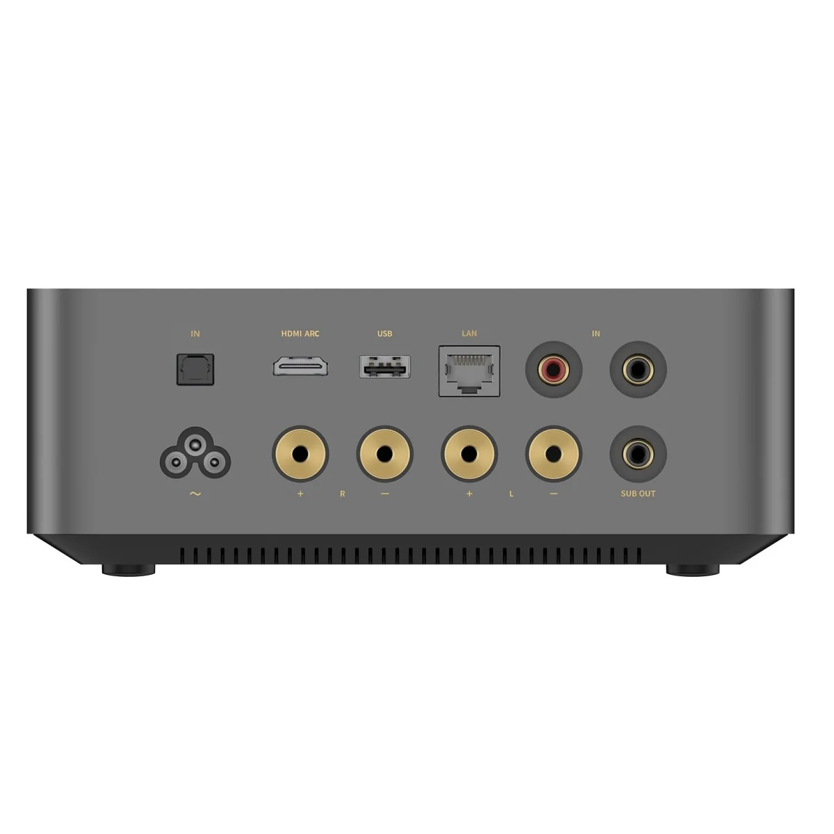 WiiM Amp Ultra Streaming Amplifier Space Grey with Acoustic Energy AE300 MKII Bookshelf Speakers Black - Image 4