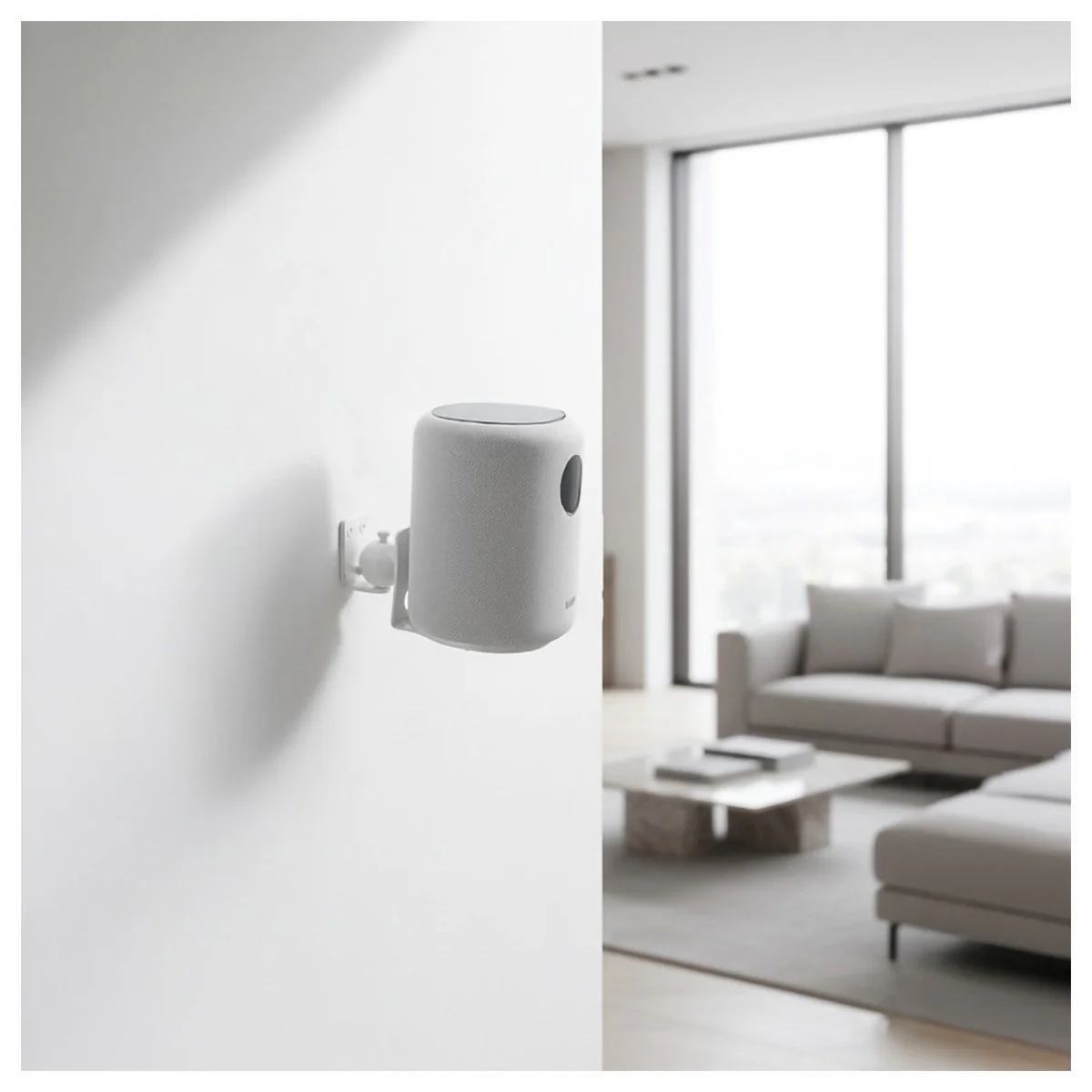 WiiM Sound Wireless Smart Speaker with WiiM NorStone Wall Mount (Single) - White - Image 2