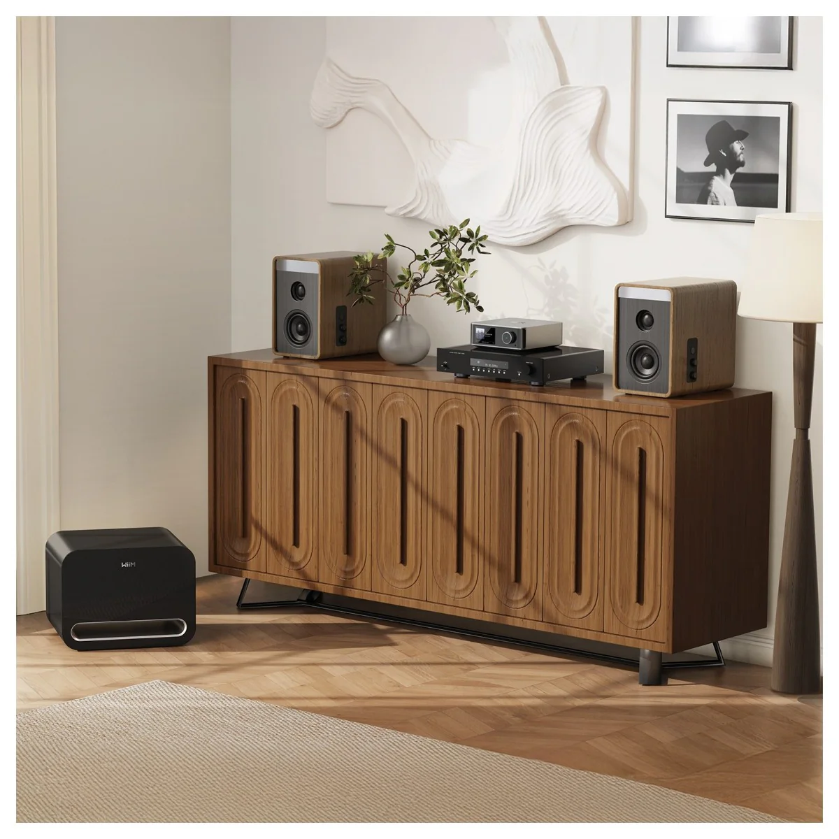 WiiM Sub Pro 8 Inch 250W Wireless Smart Subwoofer with Wi-Fi & Bluetooth - Black - Image 16