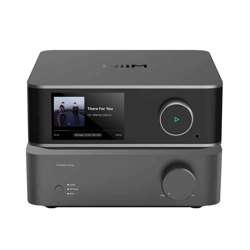 WiiM Vibelink Amp High-Performance Stereo Amplifier with ULTRA Music Streamer Space Grey