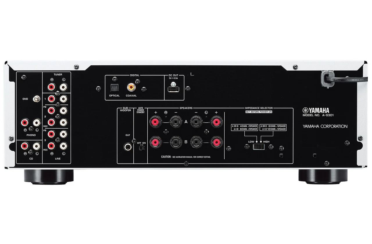 Yamaha AS301B Integrated Amplifier Black - Image 3
