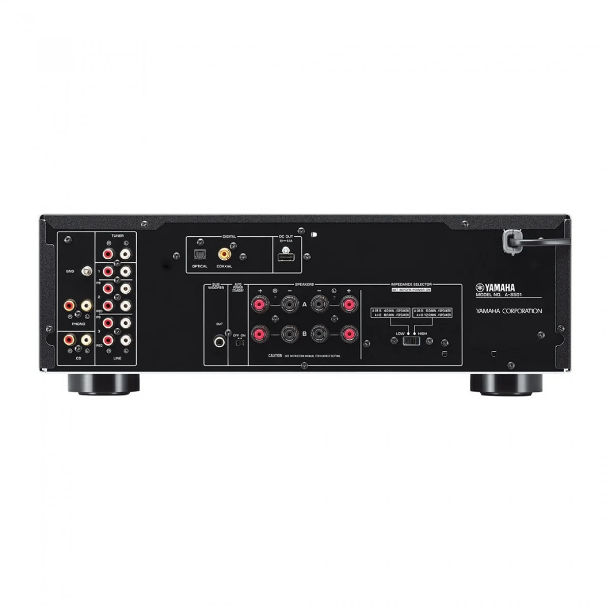 Yamaha AS501 Integrated Amplifier with Bowers & Wilking 606 S3 Standmount Speakers Pair Black HiFi Package - Image 4
