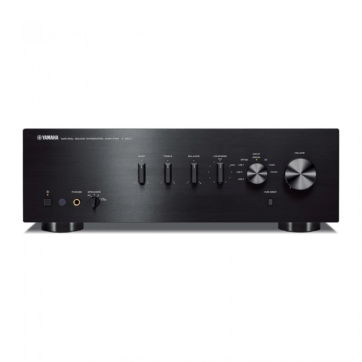 Yamaha AS501 Integrated Stereo Amplifier with Acoustic Energy AE100 MK2 Bookshelf Speakers Pair Walnut HiFi Package - Image 2